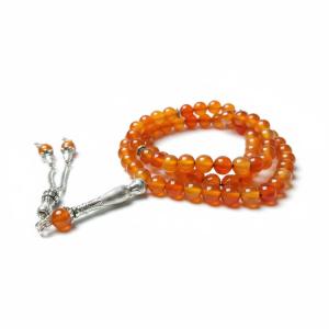 আকিক পাথরের তসবীহ (১০০ দানা) - Akik Stone Tasbih (100 Beads)